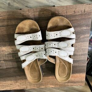 Clark's White Sandals